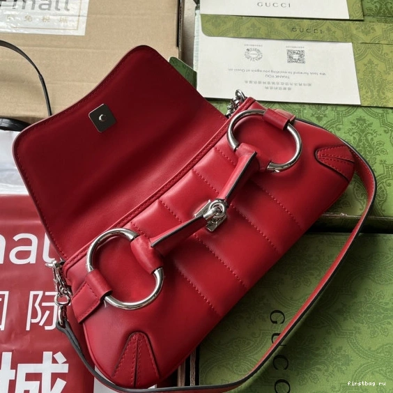 First bag ru SMALL CHAIN GUCCI HORSEBIT SHOULDER BAG 0708